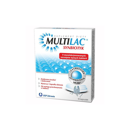 Multilac Synbiotyk Probiotyk 10 Caps 9 Strains Of Probiotic