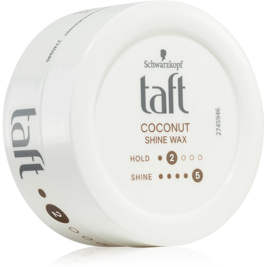 Schwarzkopf Taft Coconut Shine Hair Styling Wax Adds Moisture And Shine 75 ml