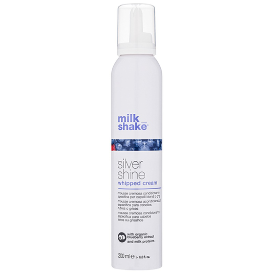 Milk Shake Silver Shine Cream Mousse for Blond Hair for Yellow Tones Neutralization 200 ml