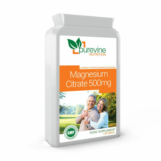 Magnesium Citrate 500mg 120 Capsules Helps Normal Body Functioning UK