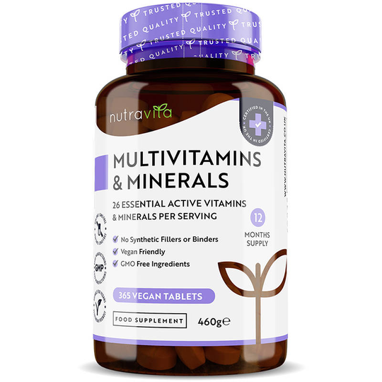 Nutravita - Multivitamins & Minerals - 365 Vegan Tablets - 12 Months Supply