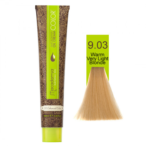 Macadamia Oil Cream Color 9.03 Warm Very Light Blonde