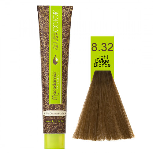Macadamia Oil Cream Color 8.32 Light Beige Blonde