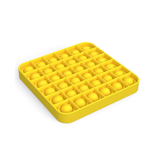(Square-Yellow) Pop Its Square Fidget Toy Push Pop Bubble Stress Relief Kids Pop It tiktok Gifts