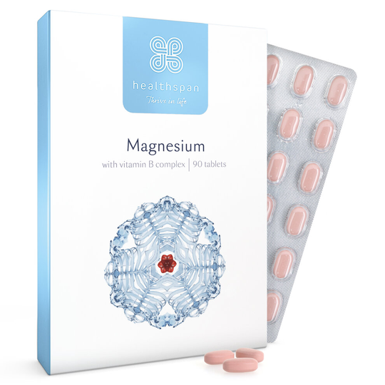 Healthspan Magnesium 375mg, 90 Tablets, Immune Health, Vegan