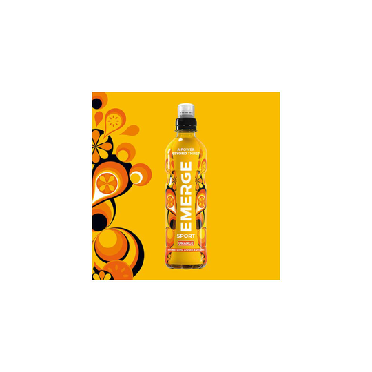 (24x500ml, Orange) Emerge Isotonic Sport Energy Drinks with Vitamin B