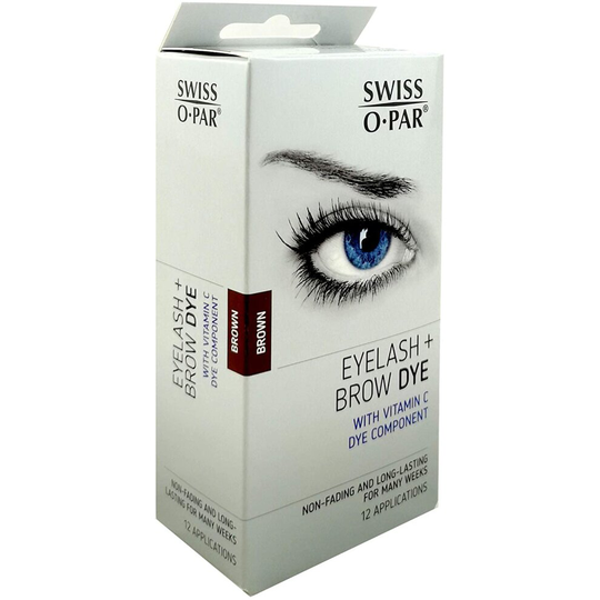 Swiss O Par Eyelash and Brow Dye Tint Color Kit - Brown