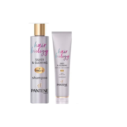 Pantene Hair Biology Grey&Glowing SHAMPOO & Conditioner