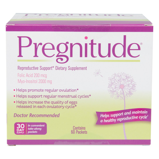 Pregnitude Reproductive Dietary Supplement - 60 Fertility Support Packets - Can Promote Regular Ovulation, Regular Menstrual Cycles, and Increase Qual