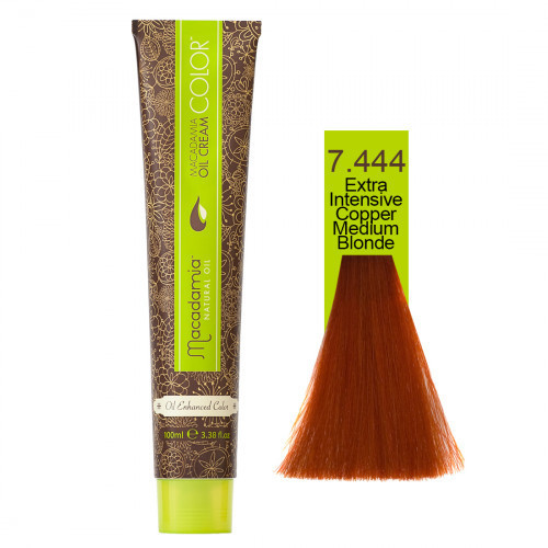 Macadamia Oil Cream Color 7.444 Ext. Int. Copper Medium Blonde