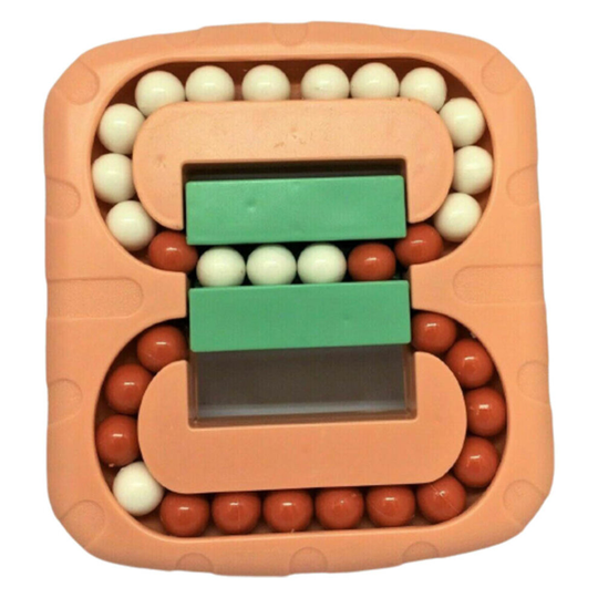 (Red) Rotating Magic Bean Finger Cube Toys Kids Intelligence DevelopmStress ReliefD-UK