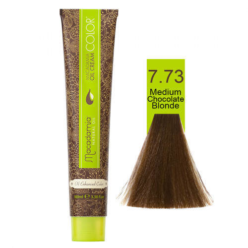 Macadamia Oil Cream Color 7.73 Medium Chocolate Blonde