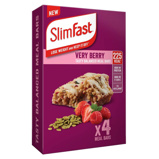 Slimfast Meal Replacement Bar Very Berry 60G X 4