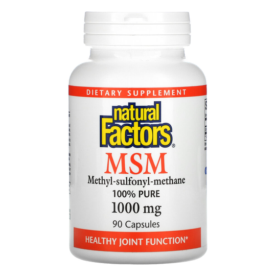 Natural Factors, MSM, 1,000 mg, 90 Capsules