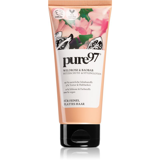 pure97 Wildrose & Baobab Nourishing and Heat Protecting Cream for Hair Volume 100 ml