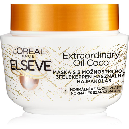 L'Oréal Paris Elseve Extraordinary Oil Coconut Nourishing Mask with Coconut Oil for Normal to Dry Hair 300 ml
