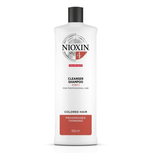 Nioxin SYS4 Cleanser Shampoo for Color Treated Hair with Progressed Thinning 1000ml