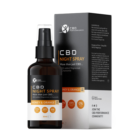 Cbd Performance Cbd Night Spray Oil Honey & Orange Flavour - 30Ml