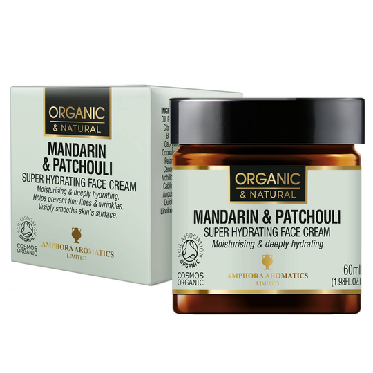 Amphora Aromatics Mandarin & Patchouli Super Hydrating Face Cream Cosmos Organic 60Ml