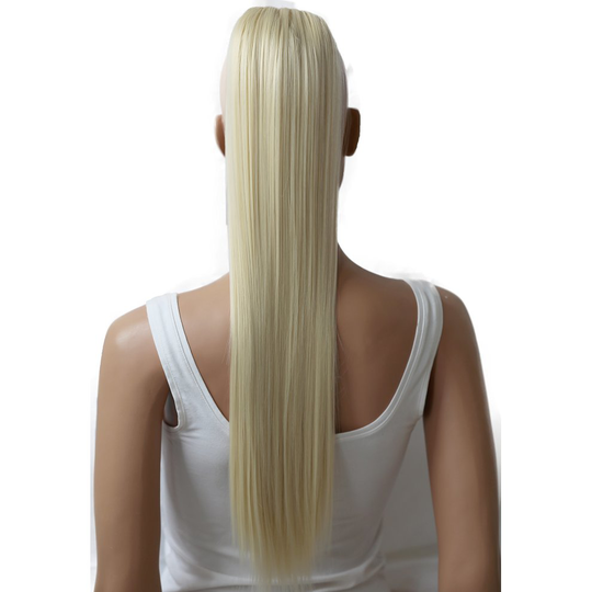 PRETTYSHOP Hairpiece Ponytail Hair Clip on Extension Long hair smooth Heat-Resisting 27" platinum blond # 613 H76