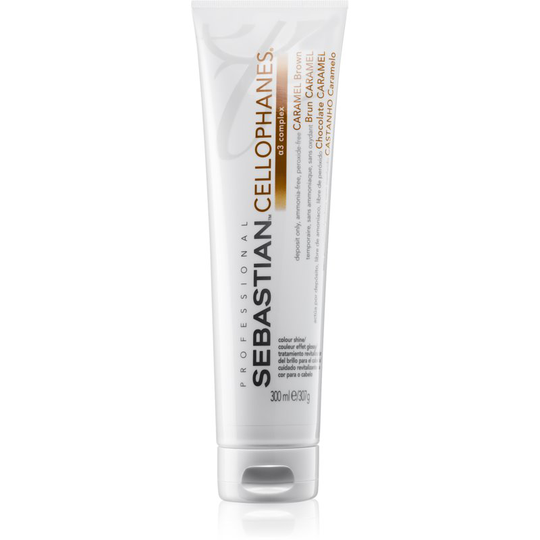 Sebastian Professional Cellophanes Shine Restoration Mask for Dyed Hair Caramel Brown 300 ml