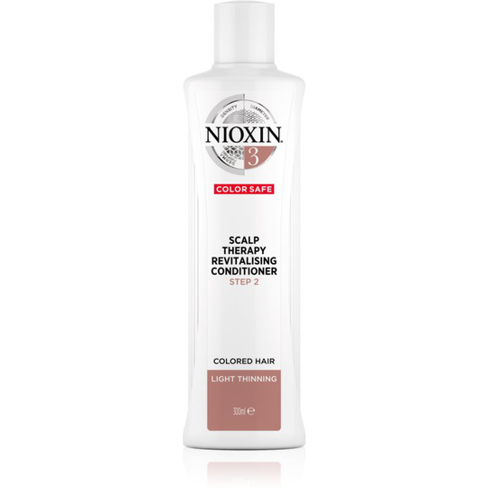Nioxin System 3 Color Safe Scalp Therapy Revitalising Conditioner Moisturising and Nourishing Conditioner For Easy Combing 300 ml