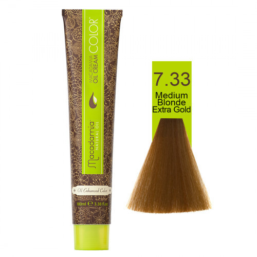 Macadamia Oil Cream Color 7.33 Medium Blonde Ext. Gold