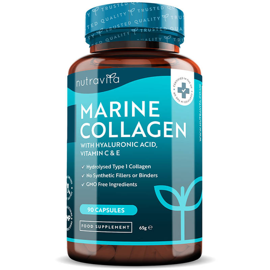 Nutravita - Hydrolysed Marine Collagen With Hyaluronic Acid - 90 Capsules - 1.5 Months Supply