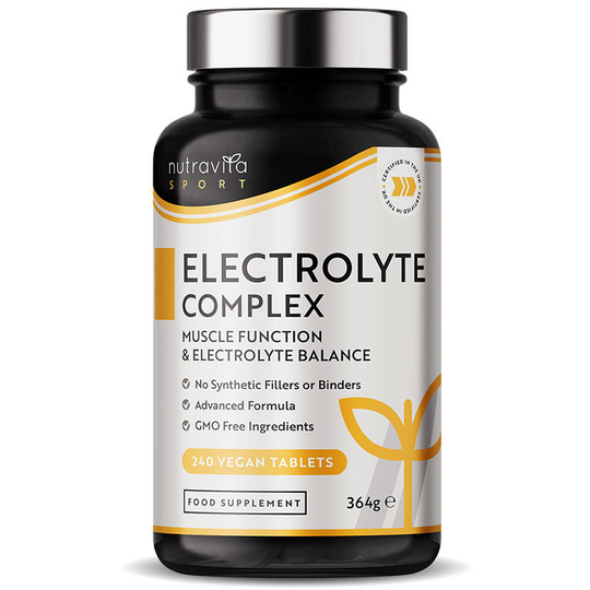 Nutravita - Electrolyte Complex (Muscle Function) - 240 Vegan Tablets - 4 Months Supply