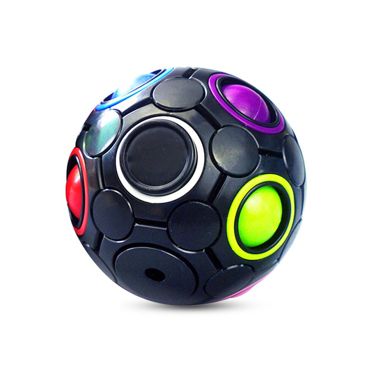 Spinning Magic Rainbow Fidget Ball Speed Cube Brain Teaser Stress Relief