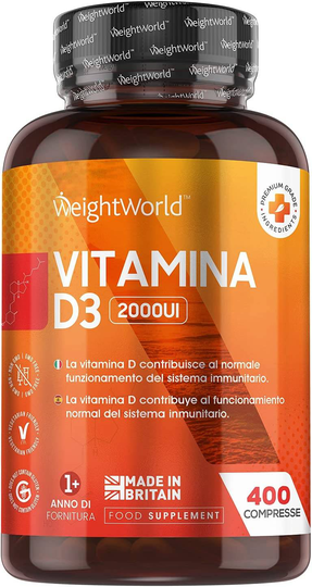 Weightworld Vitamin D3 2000 Iu 400 Tablets