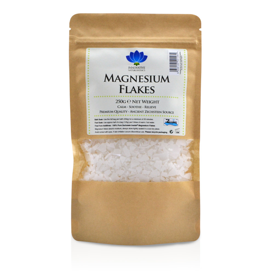 Magnesium Flakes - Genuine Zechstein Inside High Purity Magnesium - 250g Packet