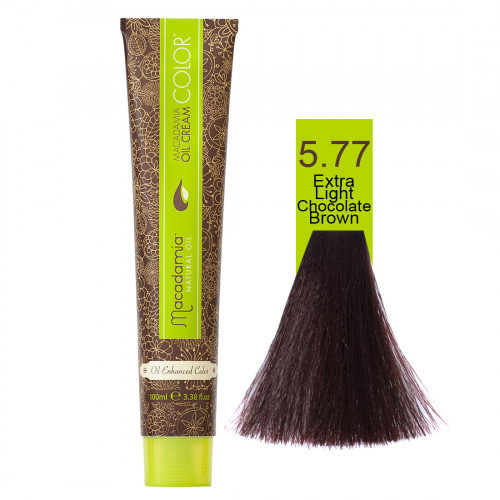 Macadamia Oil Cream Color 5.77 Extra Light Chocolate Brown