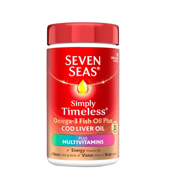 Seven Seas Simply Timeless Cod Liver Oil Plus Multivitamins 90 Capsules