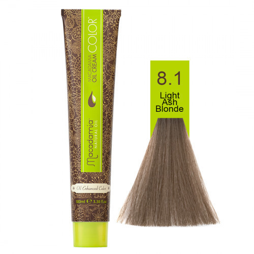 Macadamia Oil Cream Color 8.1 Light Ash Blonde