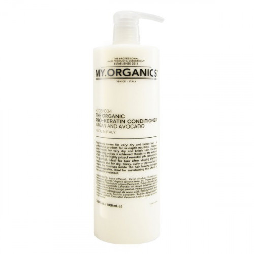 My.Organics Keratin Pro-Keratin Hair Conditioner with argan and avocado 1000ml