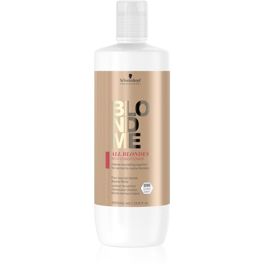 Schwarzkopf Professional Blondme All Blondes Rich Nourishing Conditioner For Coarse Hair 1000 ml