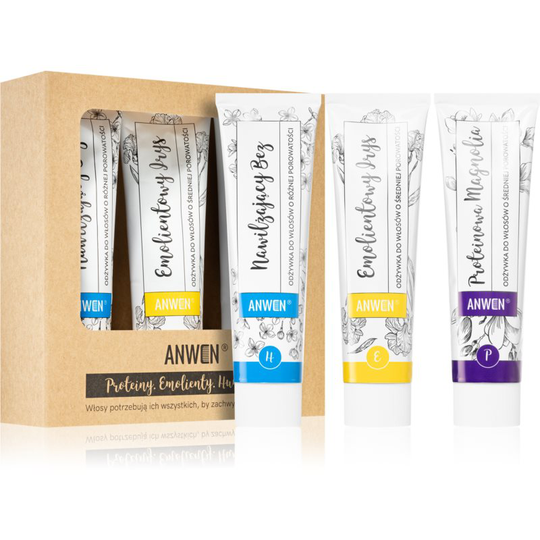 Anwen Proteins . Emollients . Humectants Nourishing Conditioner 3 x 100 ml Medium porosity (Economy Pack)