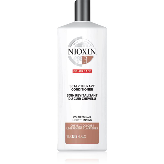 Nioxin System 3 Color Safe Scalp Therapy Revitalising Conditioner Moisturising and Nourishing Conditioner For Easy Combing 1000 ml