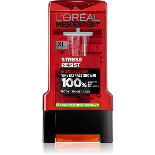 L'Oréal Paris Men Expert Stress Resist Stress Relief Shower Gel 3 in 1 300 ml