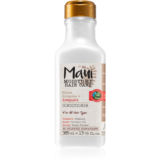 Maui Moisture Shine Amplifying + Awapuhi Conditioner for Shiny and Soft Hair 385 ml