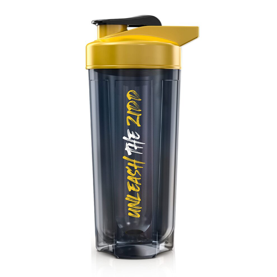 MuscleBlaze ZIDD Pro 2.0 Shaker Bottle, 100% Leakproof, BPA-Free Sipper Bottle, Ideal for Whey Protein, Pre Workout, and BCAA Shakes, Yellow and Black