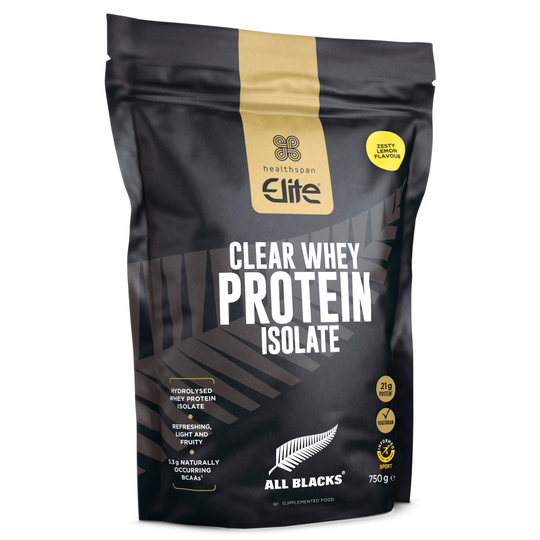 Healthspan Elite All Blacks Clear Whey Protein Isolate Zesty Lemon 750G