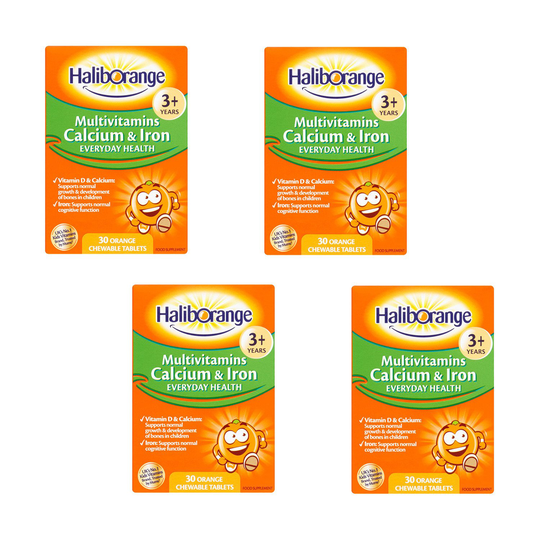Haliborange Kids Multivitamins Calcium & Iron - 30 Tablets X 4