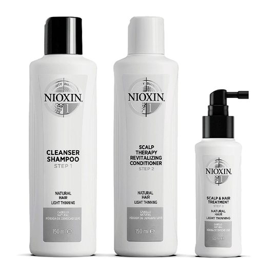 Nioxin 3-Part System Kit 1 For Natural Hair With Light Thinning
