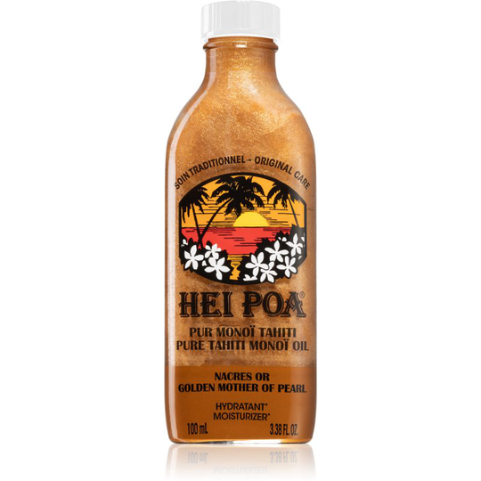 Hei Poa Pure Tahiti Monoï Oil Golden Mother of Pearl Multi-Functional Oil with Glitter 100 ml