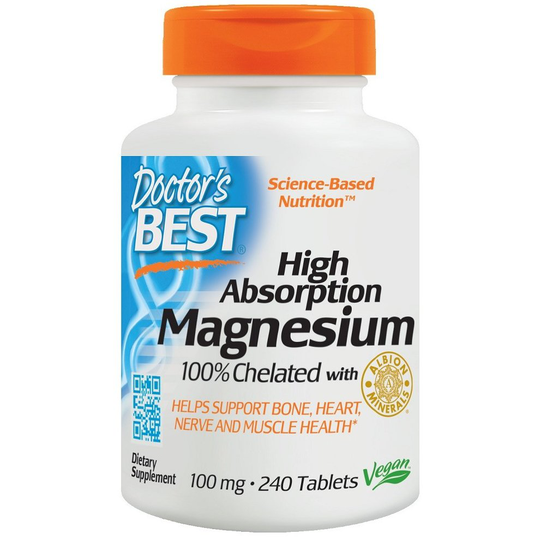Doctor's Best High Absorption Magnesium, 240 tabs(100mg)