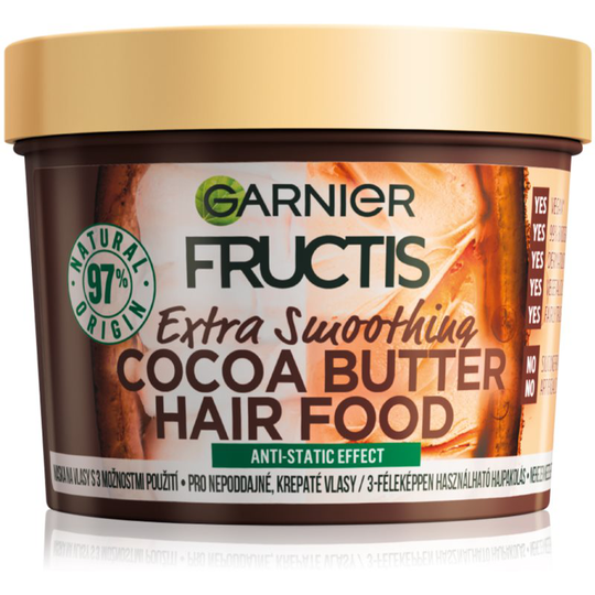 Garnier Fructis Cocoa Butter Hair Food Nourishing Hair Mask with Cocoa Butter 390 ml