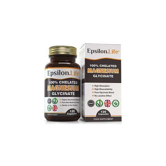 Epsilon Magnesium Glycinate - 120 Easy to Take Vegan Capsules