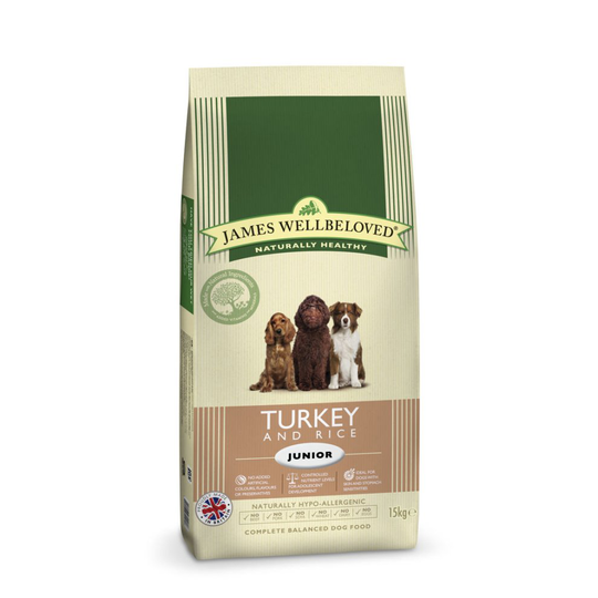 Jwb Junior Dog Turkey & Rice Kibble 15kg